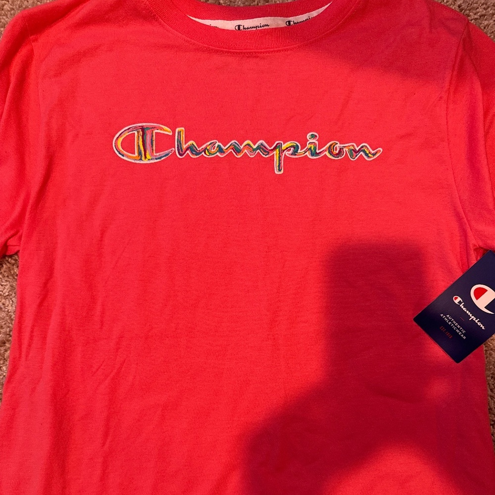 Champion Tshirt Pinky Peach Medium New